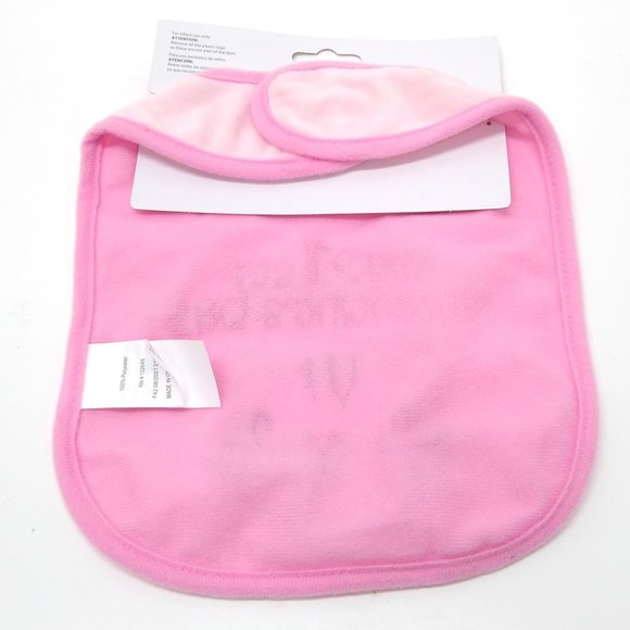 My First Valentine's Day Bib Infant Teething Cloth Pink Tiger Way To Celebrate - Picture 2 of 5